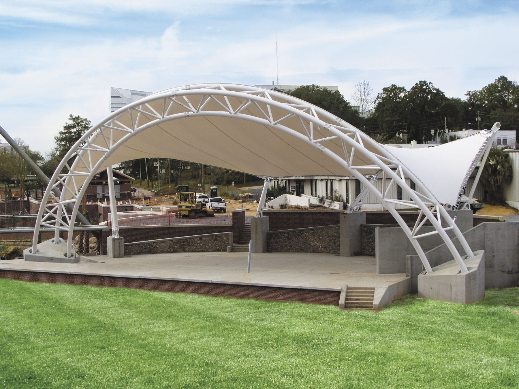 Arch Supported Tensile Structure